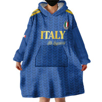 Custom Italy Football 2026 Wearable Blanket Hoodie Road To Champions - Wonder Print Shop