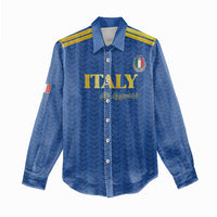Custom Italy Football 2026 Women Casual Shirt Road To Champions - Wonder Print Shop