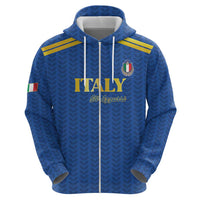 Custom Italy Football 2026 Zip Hoodie Road To Champions - Wonder Print Shop