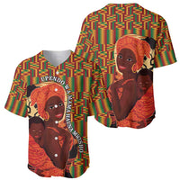 African-American Mother's Day Baseball Jersey Black Mom And Son Kente Pattern