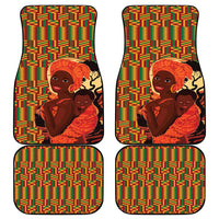African-American Mother's Day Car Mats Black Mom And Son Kente Pattern