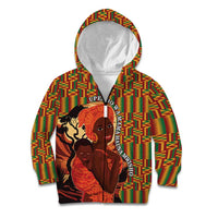 African-American Mother's Day Kid Hoodie Black Mom And Son Kente Pattern