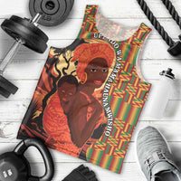 African-American Mother's Day Men Tank Top Black Mom And Son Kente Pattern