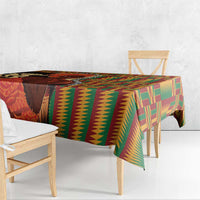 African-American Mother's Day Tablecloth Black Mom And Son Kente Pattern