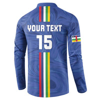 Custom Central African Republic Football Button Sweatshirt Go Les Fauves Go