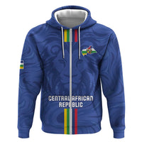 Custom Central African Republic Football Hoodie Go Les Fauves Go