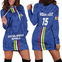 Custom Central African Republic Football Hoodie Dress Go Les Fauves Go