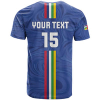 Custom Central African Republic Football T Shirt Go Les Fauves Go