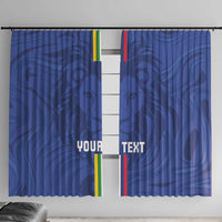 Custom Central African Republic Football Window Curtain Go Les Fauves Go