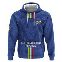 Custom Central African Republic Football Zip Hoodie Go Les Fauves Go