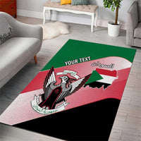 Personalized Sudan Area Rug Sudanese Secretary Bird Flag Style