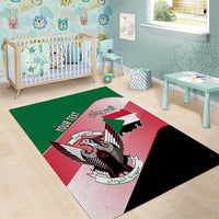 Personalized Sudan Area Rug Sudanese Secretary Bird Flag Style