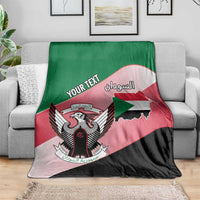 Personalized Sudan Blanket Sudanese Secretary Bird Flag Style
