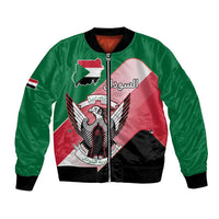 Personalized Sudan Bomber Jacket Sudanese Secretary Bird Flag Style