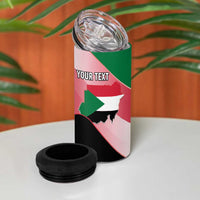 Personalized Sudan 4 in 1 Can Cooler Tumbler Sudanese Secretary Bird Flag Style