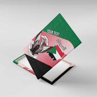 Personalized Sudan Canvas Wall Art Sudanese Secretary Bird Flag Style