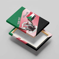 Personalized Sudan Canvas Wall Art Sudanese Secretary Bird Flag Style