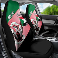 Personalized Sudan Car Seat Cover Sudanese Secretary Bird Flag Style