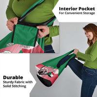 Personalized Sudan Grocery Bag Sudanese Secretary Bird Flag Style