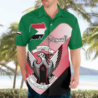 Personalized Sudan Hawaiian Shirt Sudanese Secretary Bird Flag Style