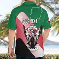 Personalized Sudan Hawaiian Shirt Sudanese Secretary Bird Flag Style