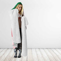 Personalized Sudan Hooded Blanket Sudanese Secretary Bird Flag Style