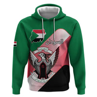 Personalized Sudan Hoodie Sudanese Secretary Bird Flag Style