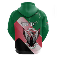 Personalized Sudan Hoodie Sudanese Secretary Bird Flag Style