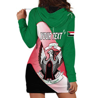 Personalized Sudan Hoodie Dress Sudanese Secretary Bird Flag Style