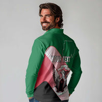 Personalized Sudan Long Sleeve Polo Shirt Sudanese Secretary Bird Flag Style