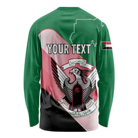 Personalized Sudan Long Sleeve Shirt Sudanese Secretary Bird Flag Style