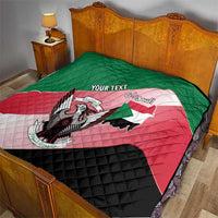 Personalized Sudan Quilt Sudanese Secretary Bird Flag Style