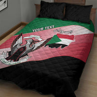 Personalized Sudan Quilt Bed Set Sudanese Secretary Bird Flag Style
