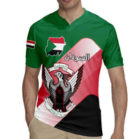 Personalized Sudan Rugby Jersey Sudanese Secretary Bird Flag Style