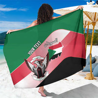 Personalized Sudan Sarong Sudanese Secretary Bird Flag Style