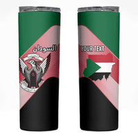 Personalized Sudan Skinny Tumbler Sudanese Secretary Bird Flag Style