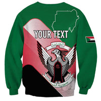 Personalized Sudan Sweatshirt Sudanese Secretary Bird Flag Style