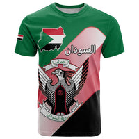 Personalized Sudan T Shirt Sudanese Secretary Bird Flag Style