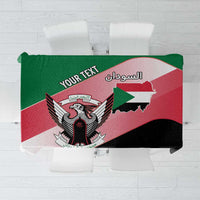 Personalized Sudan Tablecloth Sudanese Secretary Bird Flag Style