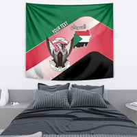 Personalized Sudan Tapestry Sudanese Secretary Bird Flag Style