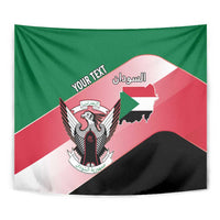 Personalized Sudan Tapestry Sudanese Secretary Bird Flag Style