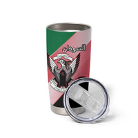 Personalized Sudan Tumbler Cup Sudanese Secretary Bird Flag Style