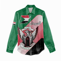Personalized Sudan Women Casual Shirt Sudanese Secretary Bird Flag Style