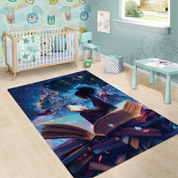 Black Girls Book Lovers Area Rug Just A Girl Who Loves Books