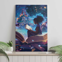 Black Girls Book Lovers Canvas Wall Art Just A Girl Who Loves Books