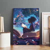 Black Girls Book Lovers Canvas Wall Art Just A Girl Who Loves Books