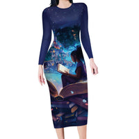 Black Girls Book Lovers Family Matching Long Sleeve Bodycon Dress and Hawaiian Shirt Just A Girl Who Loves Books