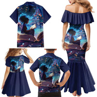 Black Girls Book Lovers Family Matching Mermaid Dress and Hawaiian Shirt Just A Girl Who Loves Books