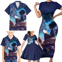 Black Girls Book Lovers Family Matching Short Sleeve Bodycon Dress and Hawaiian Shirt Just A Girl Who Loves Books