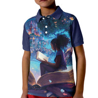 Black Girls Book Lovers Kid Polo Shirt Just A Girl Who Loves Books